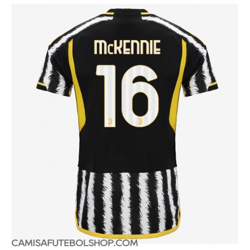 Camisa de time de futebol Juventus Weston McKennie #16 Replicas 1º Equipamento 2023-24 Manga Curta